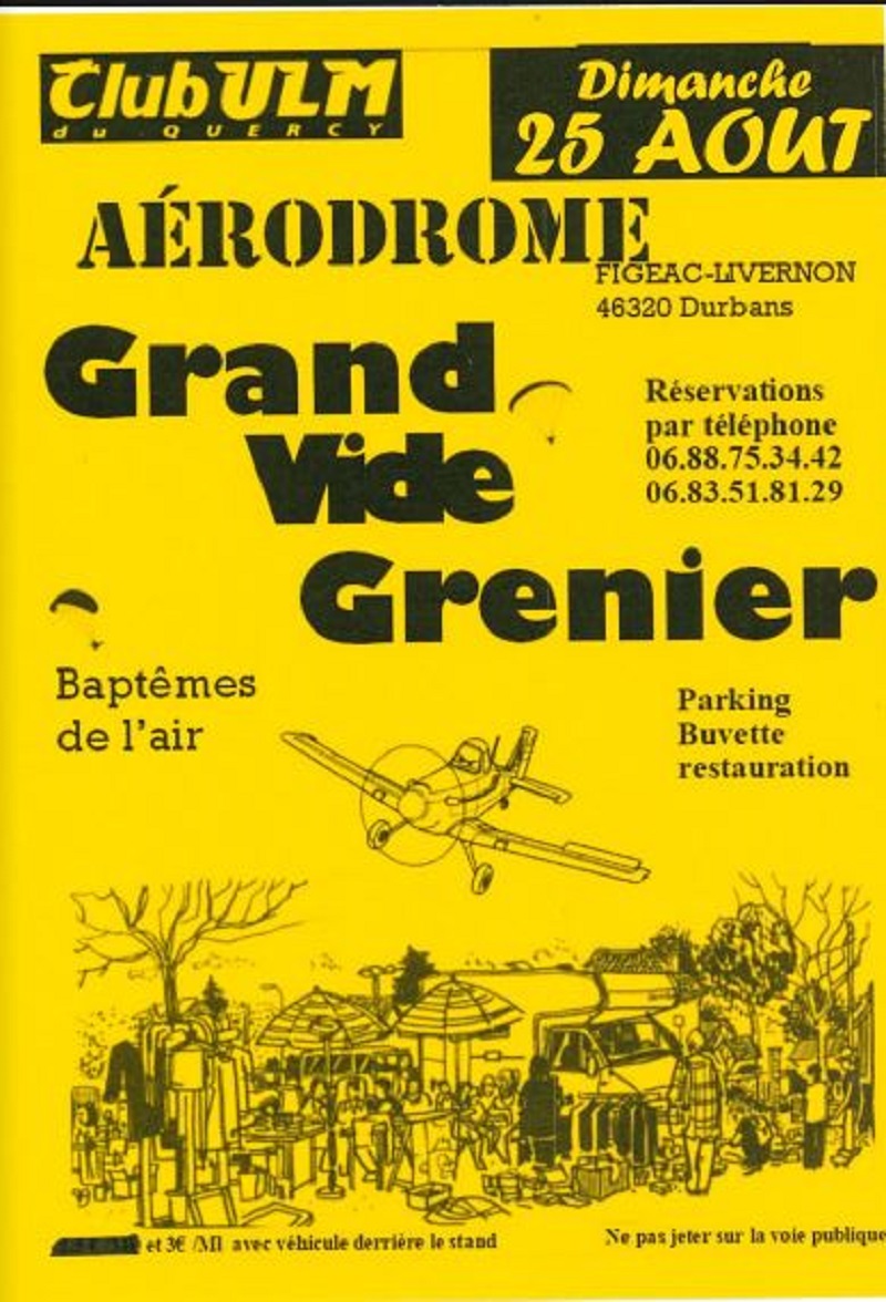 Figeac : Grand Vide-Greniers aérodrome Figeac Livernon